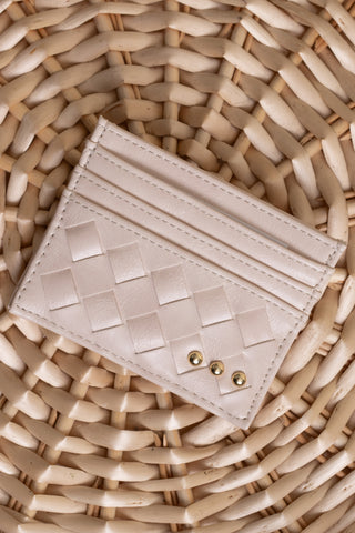 Mariah Woven Small Card Holder Wallet