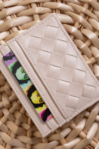 Mariah Woven Small Card Holder Wallet
