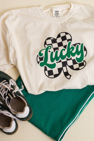 Checkered Lucky Clover Tee