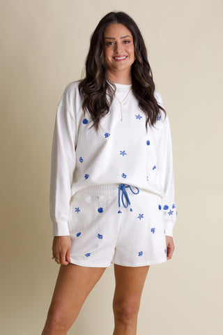 By The Shore French Terry Drawstring Shorts