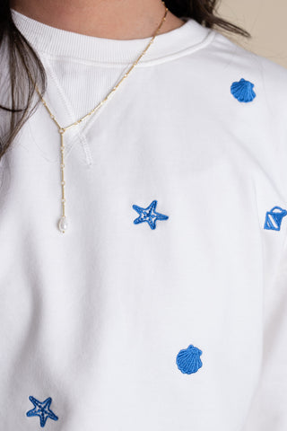 By The Shore Round Neck French Terry Top