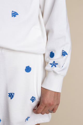 By The Shore Round Neck French Terry Top