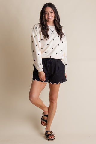 Simply Charming Polka Dot Pullover