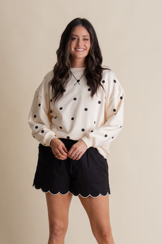 Simply Charming Polka Dot Pullover
