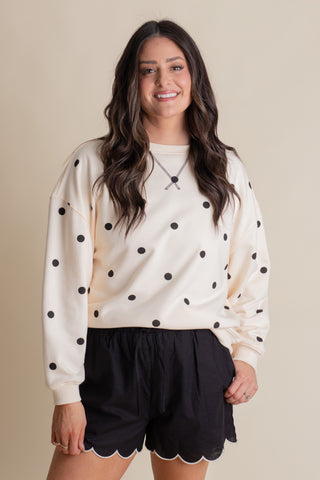 Simply Charming Polka Dot Pullover