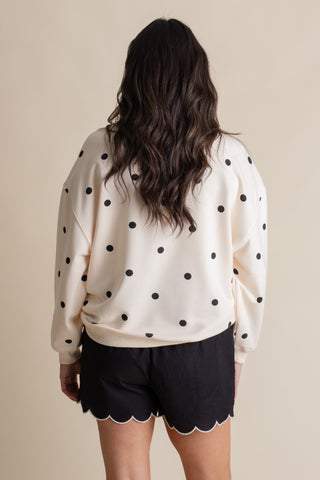 Simply Charming Polka Dot Pullover