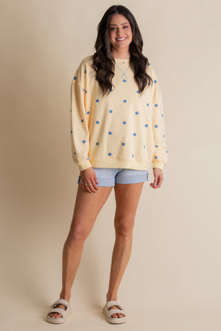 Simply Charming Polka Dot Pullover