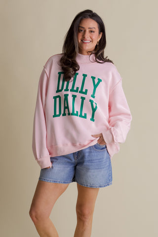 Dilly Dally Mock Neck Sweatshirt