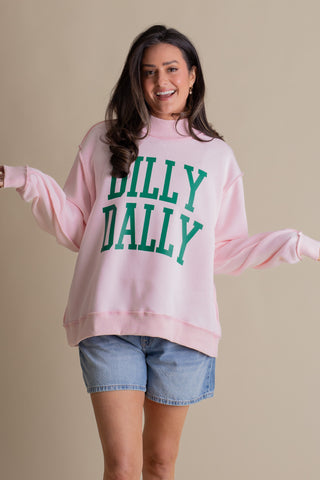Dilly Dally Mock Neck Sweatshirt