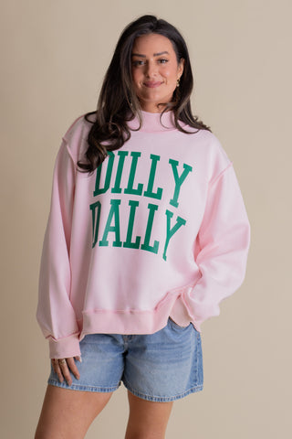 Dilly Dally Mock Neck Sweatshirt