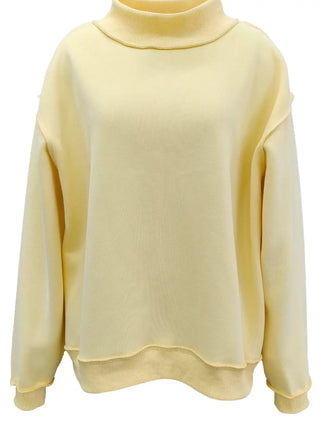 PREORDER Reversible Mock Neck Sweatshirt - Yellow