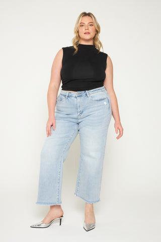 Courtney High Rise Ankle Wide Leg Jeans