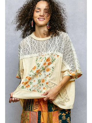 I Found You Floral Top - Cream