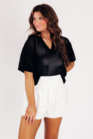 Fast Paced Knit Collared Top *Final Sale*
