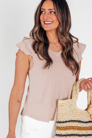 Trust Yourself V Neck Knit Top
